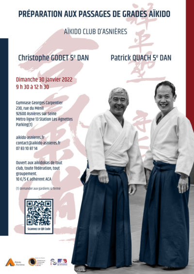 Affiche de l'événement stage préparation aux passages de grades aïkido