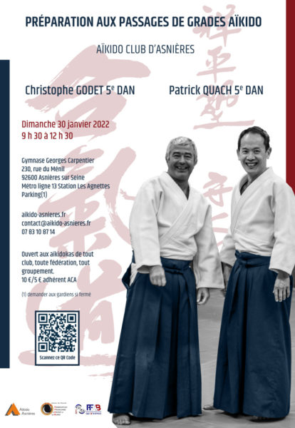 Affiche de l'événement stage préparation aux passages de grades aïkido